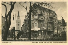 Landsberg (W.) : Zechower Strasse mit Blick auf die Konkordienkirche