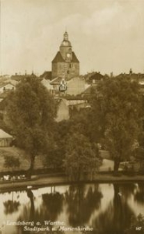 Landsberg a. Warthe : Stadtpark u. Marienkirche