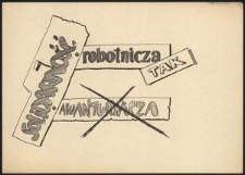 [Rysunek satyryczny] Solidarność robotnicza tak, awanturnicza nie