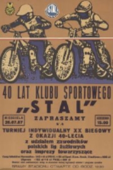 [Plakat] 40 lat Klubu Sportowego "Stal"
