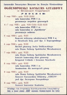 [Afisz] Ogólnopolski Konkurs Gitarowy w Strzelcach Krajeńskich