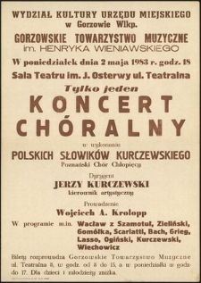 Koncert chóralny w wykonaniu Polskich Słowików Kurczewskiego
