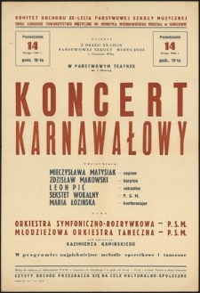 [Afisz] Koncert karnawałowy