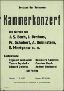 [Afisz] Kammerkonzert