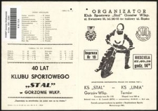[Program] Drużynowe Mistrzostwa Polski : II runda 1987 r. : KS "Stal" Gorzów Wlkp. - GKS "Polonia" Bydgoszcz : impreza nr 3 : niedziela, 87.04.05, godz. 15.00