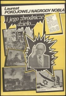 [Plakat] Laureat powojennej nagrody Nobla i jego zbrodnicze dzieło