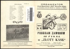 [Program] Program zawodów : III Finał o "Złoty Kask" : impreza nr 16 : czwartek, 1988.09.22, godz. 16.30.