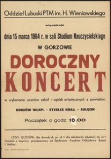 [Afisz] Doroczny koncert w wykonaniu uczniów szkół i ognisk artystycznych