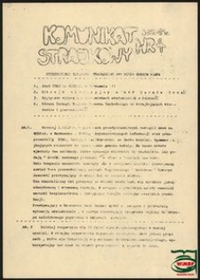 Komunikat Strajkowy Studenckiego Komitetu Strajkowego AWF Filia Gorzów Wlkp. 3.12.1981