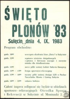 [Afisz] Święto plonów '83 : Sulęcin dn. 4.IX.1983