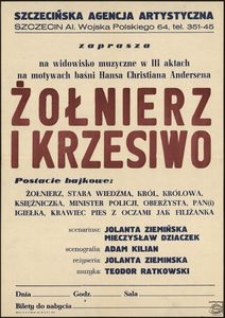 [Afisz] Żołnierz i krzesiwo