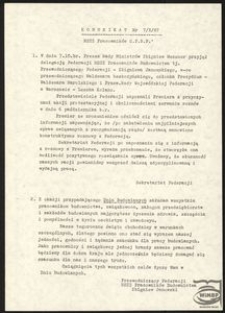 Komunikat Nr 7/X/87 NSZZ Pracowników G.P.B.T