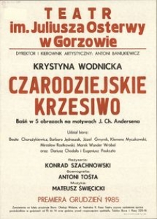 [Afisz] Wodnicka Krystyna, "Czarodziejskie krzesiwo"