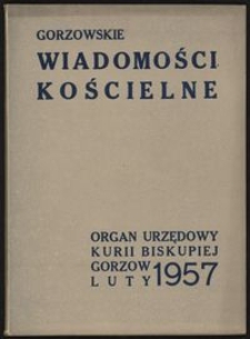 Gorzowskie Wiadomości Kościelne 1957, nr 2