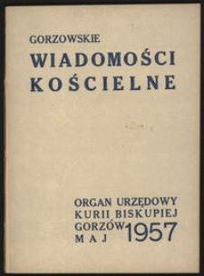 Gorzowskie Wiadomości Kościelne 1957, R.1, nr 5