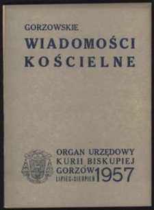 Gorzowskie Wiadomości Kościelne 1957, R.1, nr 7-8