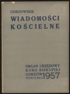 Gorzowskie Wiadomości Kościelne 1957, R.1, nr 10