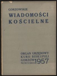 Gorzowskie Wiadomości Kościelne 1957, R.1, nr 10