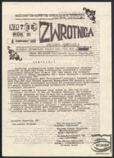 Zwrotnica. Biuletyn Informacyjny Komisji Zakładowej NSZZ "Solidarność" PKP Węzeł Gorzów Wlkp. 1990, nr 7