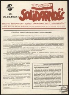 Solidarność Stilonowska 1992, nr 26