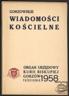 Gorzowskie Wiadomości Kościelne 1958, nr 10