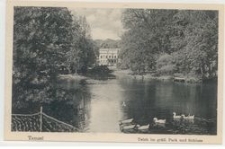 Tamsel : Teich im gräfl : Park und Schloss