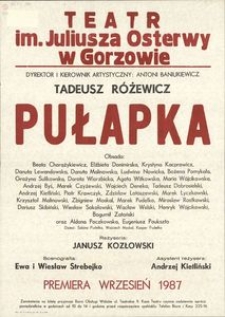 [Afisz] Różewicz, Tadeusz "Pułapka"