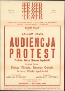 [Afisz] Vaclav Havel "Audiencja", "Protest"