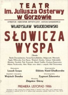 [Afisz] Wojciechowski Władysław, "Słowicza wyspa"