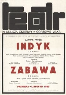 [Plakat] Sławomir Mrożek "Indyk" "Zabawa"