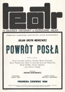 [Plakat] Julian Ursyn Niemcewicz "Powrót posła"