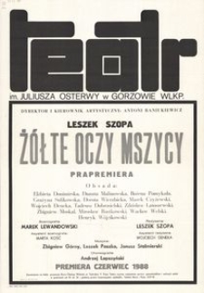 [Plakat] Leszek Szopa "Żółte oczy mszycy"