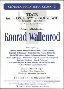 [Afisz] Adam Mickiewicz "Konrad Wallenrod"