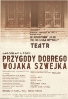 [Afisz] Hašek Jaroslav,"Przygody dobrego wojaka Szwejka" (Osudy dobrého vojáka Švejka za svétové války)