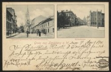 Gruss aus Landsberg a. W. : Friedebergerstrasse mit Concordienkirche, Richtstrasse