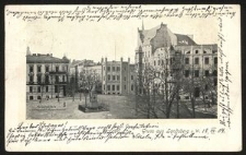 Gruss aus Landsberg a. W. : Paradeplatz, Landgericht u. Kriegerdenkmal