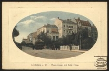Landsberg a. W. - Neuestrasse mit Café Hinze