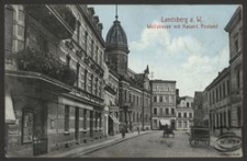 Landsberg a. W. : Wollstrasse mit Kaiserl. Postamt