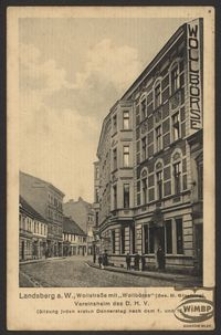 Landsberg a. W., Wollstrasse mit "Wollbörse" (Bes. M. Graefling)