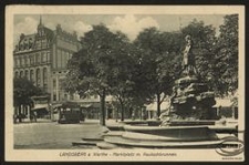 Landsberg a. Warthe - Marktplatz m. Paukschbrunnen