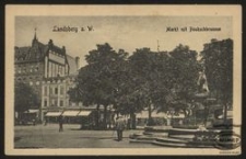 Landsberg a. W. : Markt mit Pauckschbrunnen