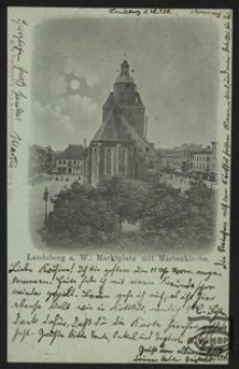 Landsberg a. W. : Marktplatz mit Marienkirche