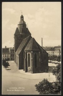 Landsberg (Warthe), Markt mit Marienkirche