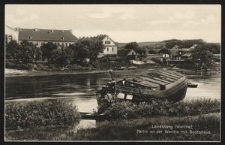 Landsberg (Warthe), Partie an der Warthe mit Bootshaus