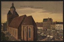 Landsberg (Warthe) : Markt mit Marienkirche