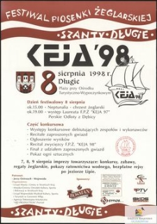 [Plakat] : Festiwal Piosenki Żeglarskiej "Keja" '98