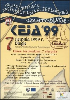 [Plakat] : Polsko-niemiecki Festiwal Piosenki Żeglarskiej Keja '99
