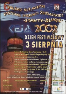 [Plakat] : Polsko-niemiecki Festiwal Piosenki Żeglarskiej "Keja" 2002