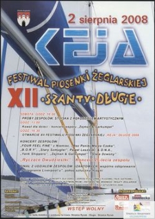 [Plakat] : „Keja” XII Festiwal Piosenki Żeglarskiej 2008