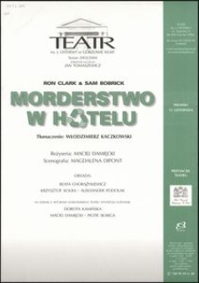 [Plakat] Ron Clark & Sam Bobrick "Morderstwo w hotelu"